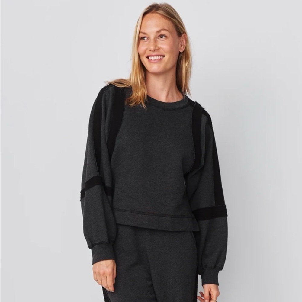 RAW SEAMED Sweatshirt NWOT washed black